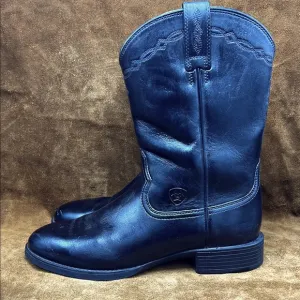 Ariat Black Leather Roper Boots