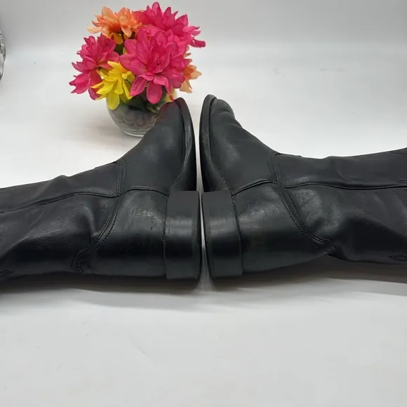 Ariat Black Shin High Cowboy Western Boots Size 11.5 COW7924