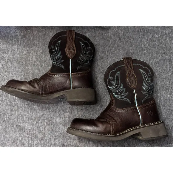 Ariat Boots Womens Brown Fatbaby Heritage Western Leather Pull On Cowgirl 8.5B