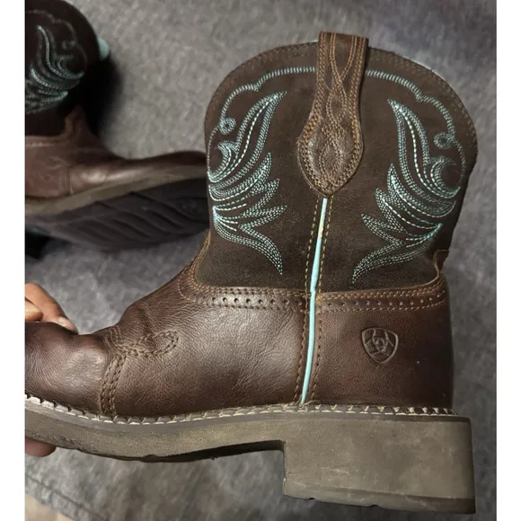 Ariat Boots Womens Brown Fatbaby Heritage Western Leather Pull On Cowgirl 8.5B