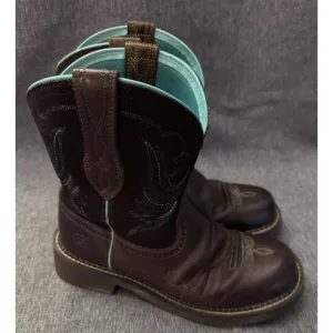Ariat Boots Womens Brown Fatbaby Heritage Western Leather Pull On Cowgirl 8.5B