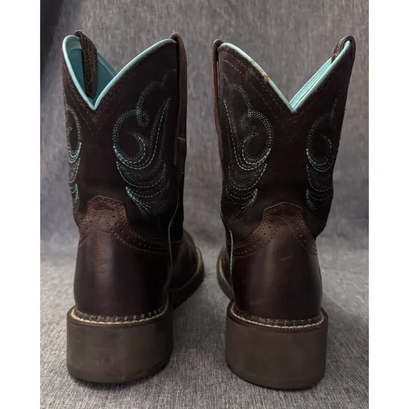 Ariat Boots Womens Brown Fatbaby Heritage Western Leather Pull On Cowgirl 8.5B