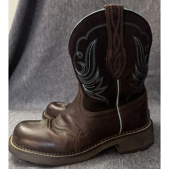 Ariat Boots Womens Brown Fatbaby Heritage Western Leather Pull On Cowgirl 8.5B