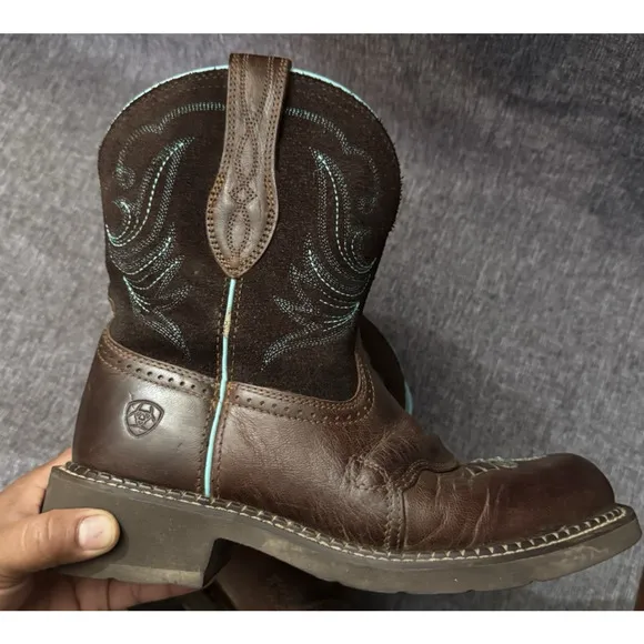 Ariat Boots Womens Brown Fatbaby Heritage Western Leather Pull On Cowgirl 8.5B