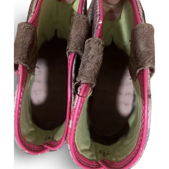 Ariat FatBaby Heritage Vivid Hot Leaf Brown Camo And Pink Boots Womens sz 7B