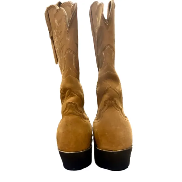 Ariat Heeled Western Cowgirl / Cowboy Boots Vintage Leather, men’s 8.5