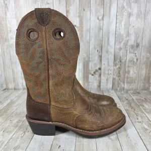 Ariat heritage Cowboy Western Boots Distressed Leather Round Pull On Mens 8.5D