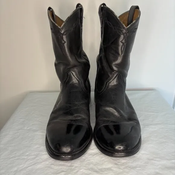 ARIAT Heritage Roper Western Boots Black Leather Men's Size 10D