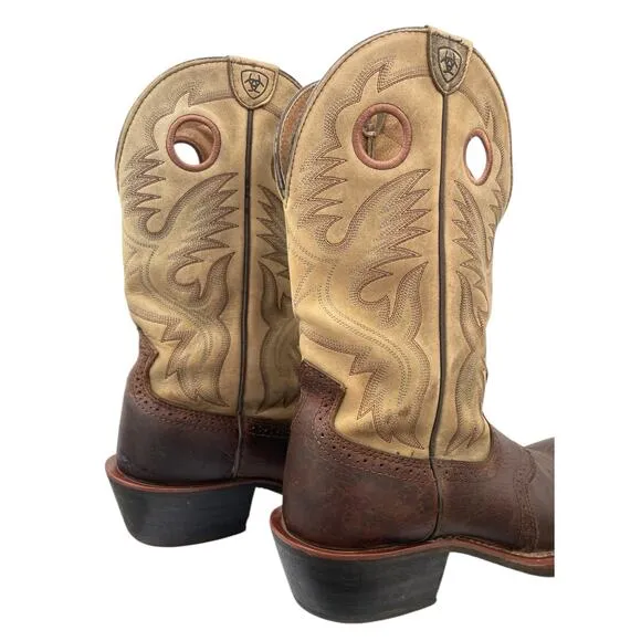 ARIAT Heritage Roughstock Western Boot Earth/Brown Bomber Men’s 12 D Workwear