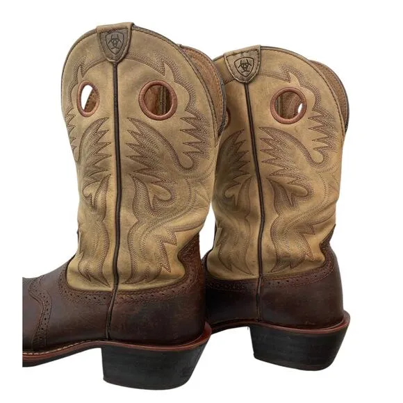 ARIAT Heritage Roughstock Western Boot Earth/Brown Bomber Men’s 12 D Workwear