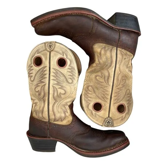 ARIAT Heritage Roughstock Western Boot Earth/Brown Bomber Men’s 12 D Workwear