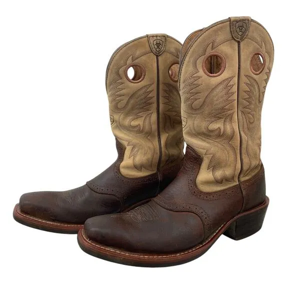 ARIAT Heritage Roughstock Western Boot Earth/Brown Bomber Men’s 12 D Workwear