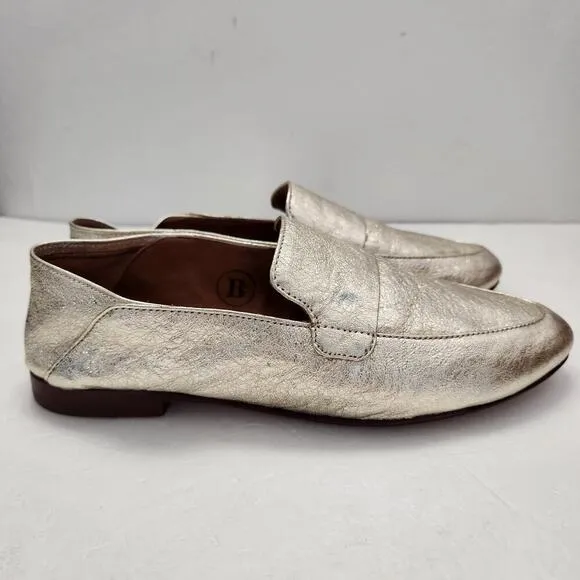 ARIAT Leather Loafers Gold Career Western Preppy Minimalist 6.5
