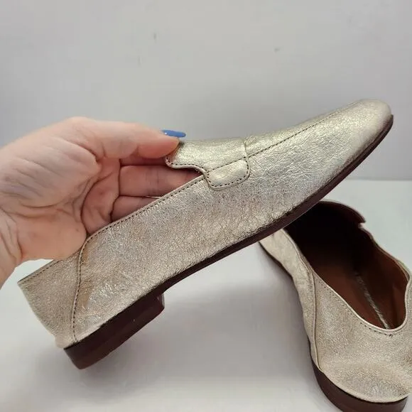 ARIAT Leather Loafers Gold Career Western Preppy Minimalist 6.5