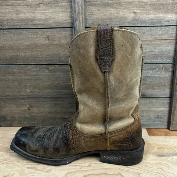 Ariat Men’s Rambler 11” Western Boots Cowboy Farm Full-grain Leather Sz 10D