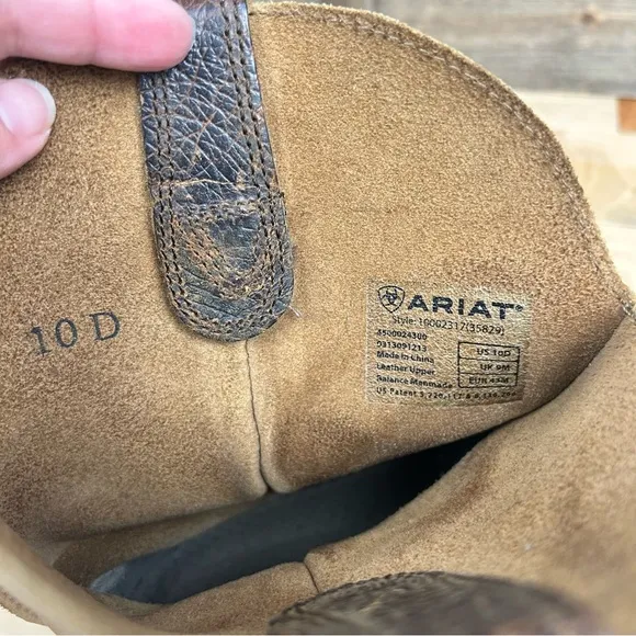 Ariat Men’s Rambler 11” Western Boots Cowboy Farm Full-grain Leather Sz 10D