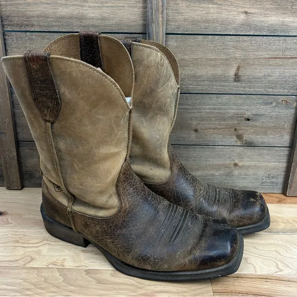 Ariat Men’s Rambler 11” Western Boots Cowboy Farm Full-grain Leather Sz 10D
