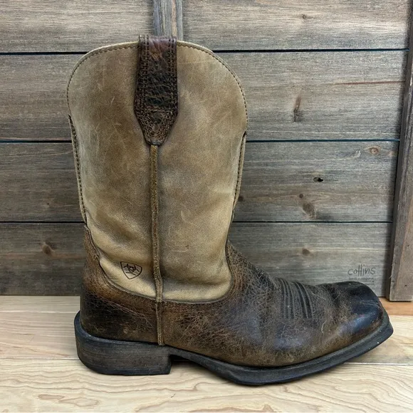 Ariat Men’s Rambler 11” Western Boots Cowboy Farm Full-grain Leather Sz 10D