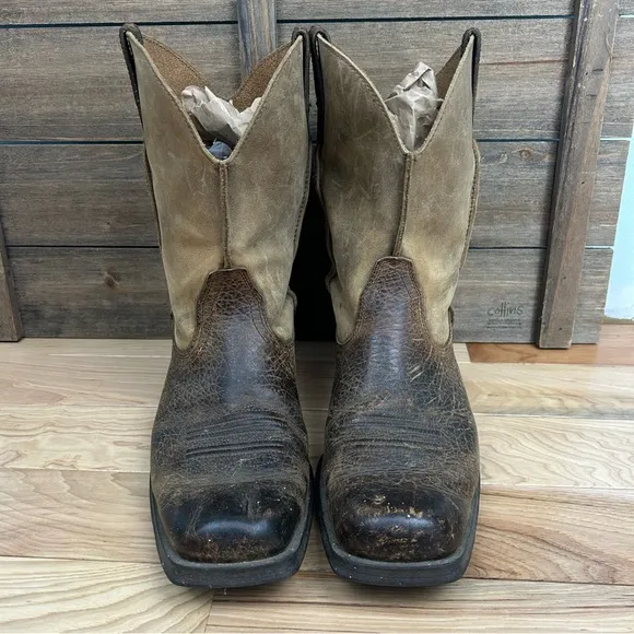 Ariat Men’s Rambler 11” Western Boots Cowboy Farm Full-grain Leather Sz 10D