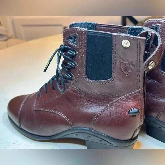Ariat® Performer Zip Women's Paddock Boot  Dark Brown Lace Up High Top Size:6B