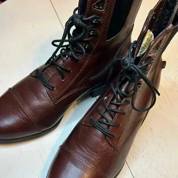 Ariat® Performer Zip Women's Paddock Boot  Dark Brown Lace Up High Top Size:6B