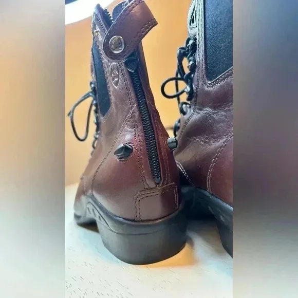 Ariat® Performer Zip Women's Paddock Boot  Dark Brown Lace Up High Top Size:6B
