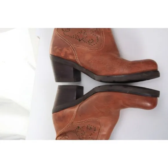 ARIAT pull on leather boots womens shoes brown womens sz 6.5 B