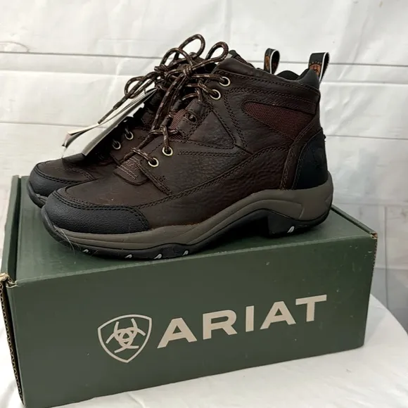 Ariat Size 7B Terrain ATS Cordovan Brown Riding Hiking Work Boots Leather Upper