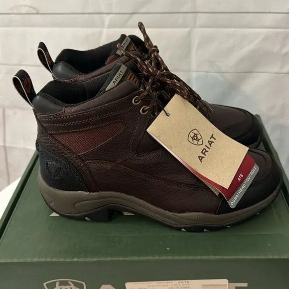 Ariat Size 7B Terrain ATS Cordovan Brown Riding Hiking Work Boots Leather Upper