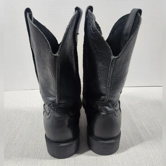 Ariat size 9.5 EE extra wide black leather boots slouchy pull on cowboy western