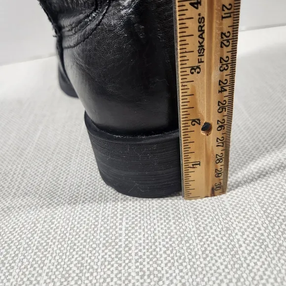 Ariat size 9.5 EE extra wide black leather boots slouchy pull on cowboy western