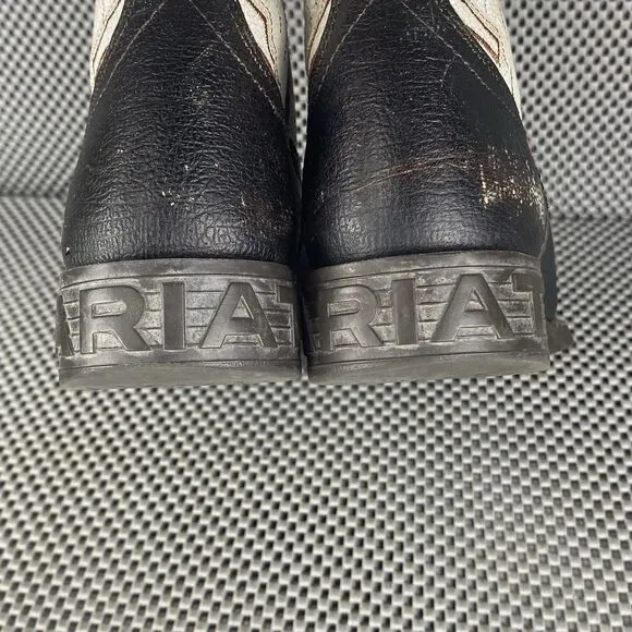 Ariat Sorting Pen Cowboy Boots Kids Youth 1.5 Brown White Western Square Toe