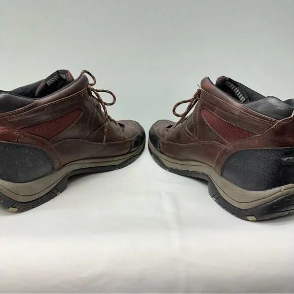ariat technology ats terrain eco brown leather lace up work boots women's 13