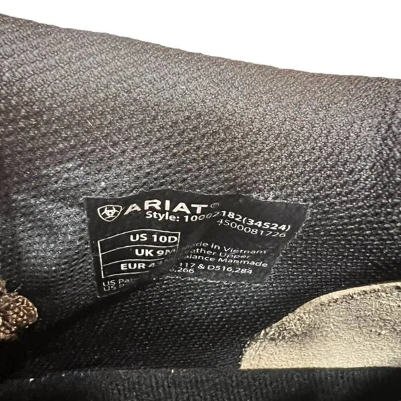 ARIAT Terrain Boots in Brown Men’s Size 10D​​​​​