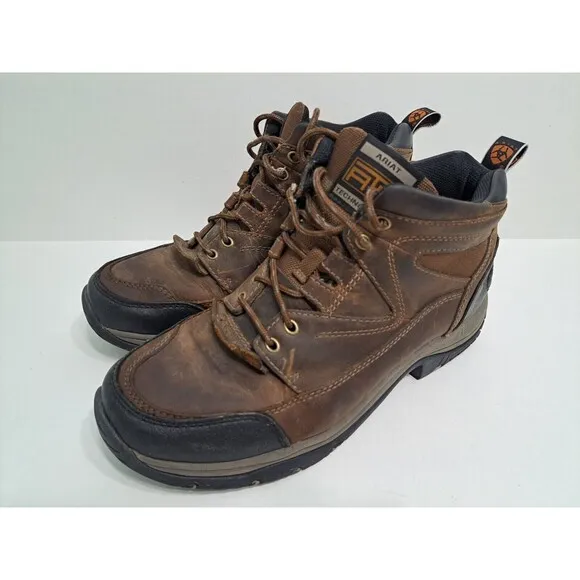 ARIAT Terrain Hiking Boots Men's 10EE WIDE Brown Waterproof Western Leather ATS