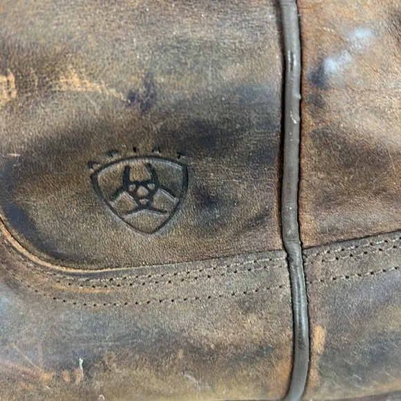 Ariat Western Boots Womens Size 7 B Brown Leather Pull On Style 18100