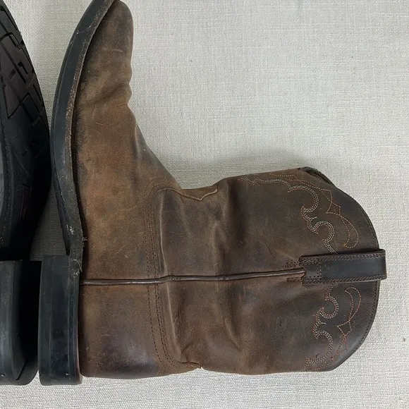 Ariat Western Boots Womens Size 7 B Brown Leather Pull On Style 18100