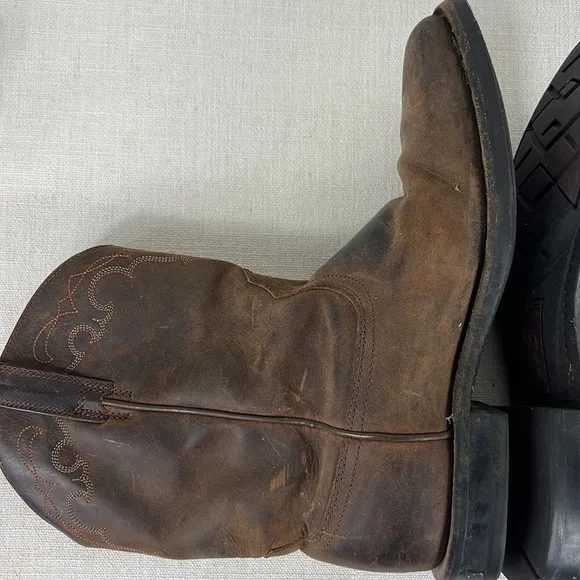 Ariat Western Boots Womens Size 7 B Brown Leather Pull On Style 18100
