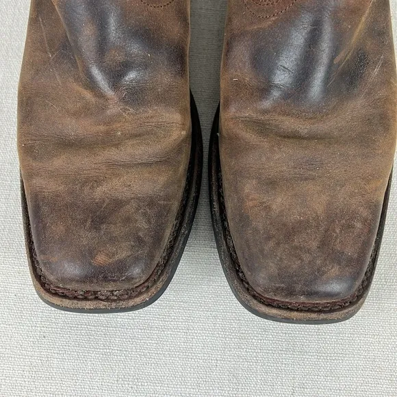 Ariat Western Boots Womens Size 7 B Brown Leather Pull On Style 18100