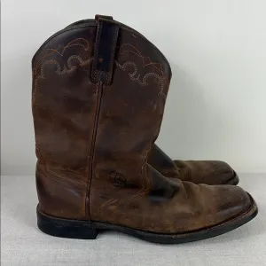 Ariat Western Boots Womens Size 7 B Brown Leather Pull On Style 18100