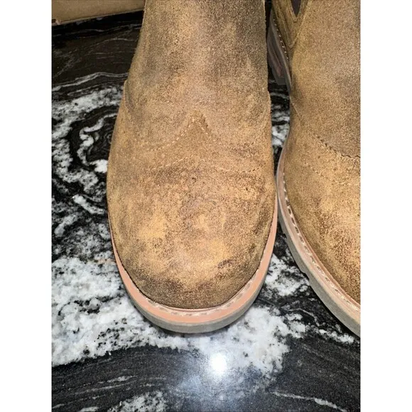 Ariat Wexford Brogue Women Pull On Leather Chelsea Boots In Brown Size US 8.5B