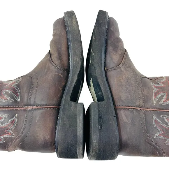 Ariat Womens Boots Probaby Western Full Grain Leather Pull On‎ Brown Size 6.5B