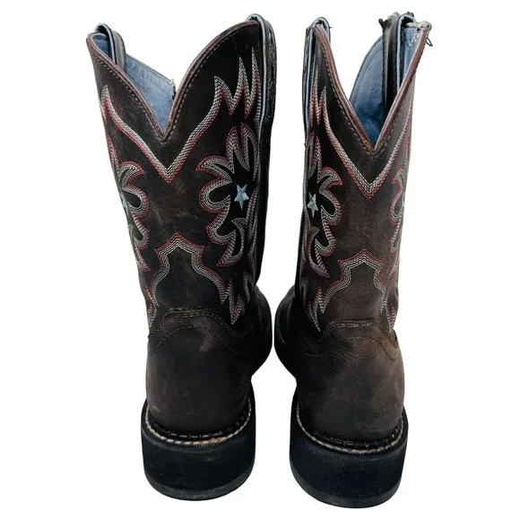Ariat Womens Boots Probaby Western Full Grain Leather Pull On‎ Brown Size 6.5B