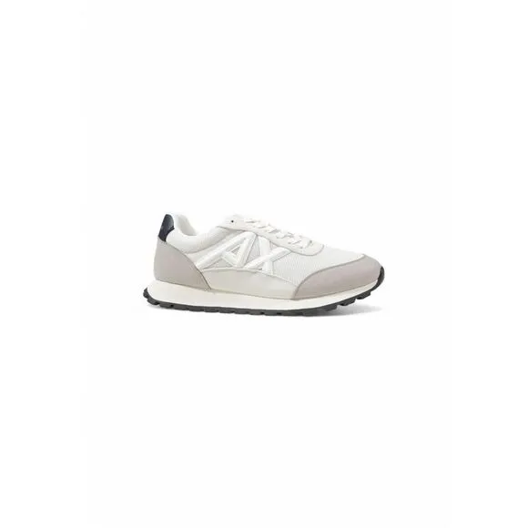 Armani Exchange Lace-Up Rubber Sole Sneakers Men Beige