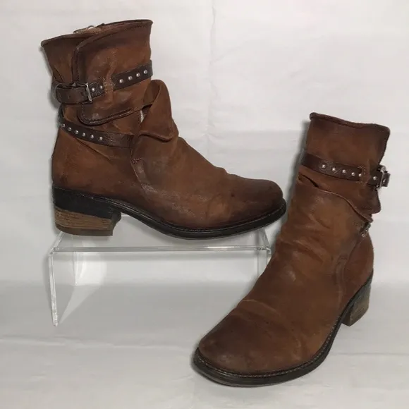 A.S. 98 Air Step Brand Biker Boots Ankle Boots Chukka Combat Boots Size 9.5-10