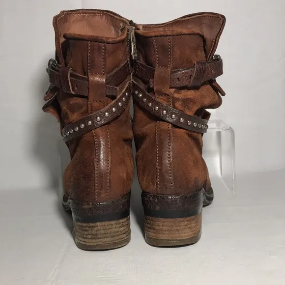 A.S. 98 Air Step Brand Biker Boots Ankle Boots Chukka Combat Boots Size 9.5-10