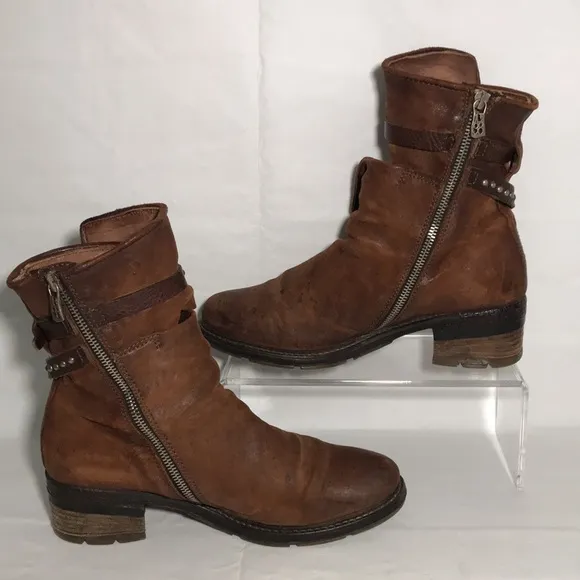 A.S. 98 Air Step Brand Biker Boots Ankle Boots Chukka Combat Boots Size 9.5-10