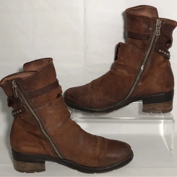 A.S. 98 Air Step Brand Biker Boots Ankle Boots Chukka Combat Boots Size 9.5-10