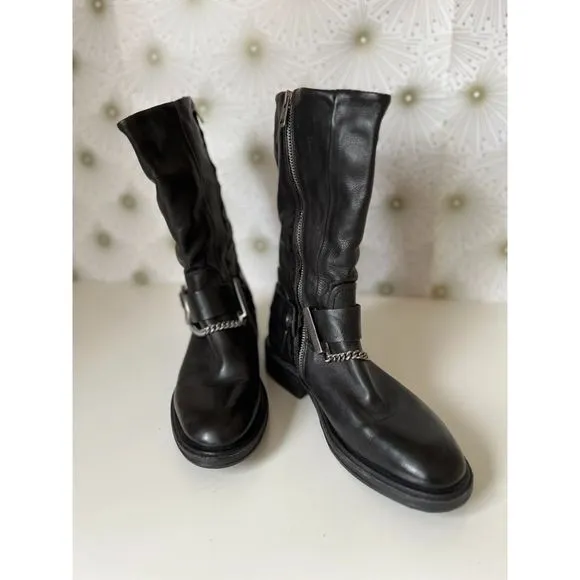 A.S. 98 mid-calf Frey Nero boots in EUC. Size 39 (8.5)