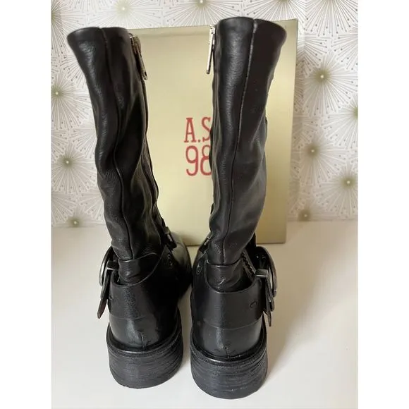 A.S. 98 mid-calf Frey Nero boots in EUC. Size 39 (8.5)